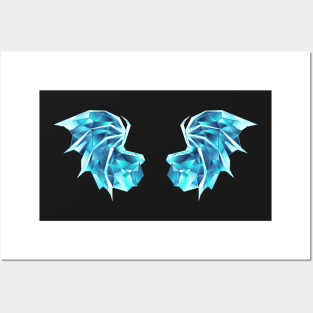 Ice Dragon Wings Posters and Art